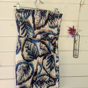 Banana Republic Strapless Dress with Abstract Print